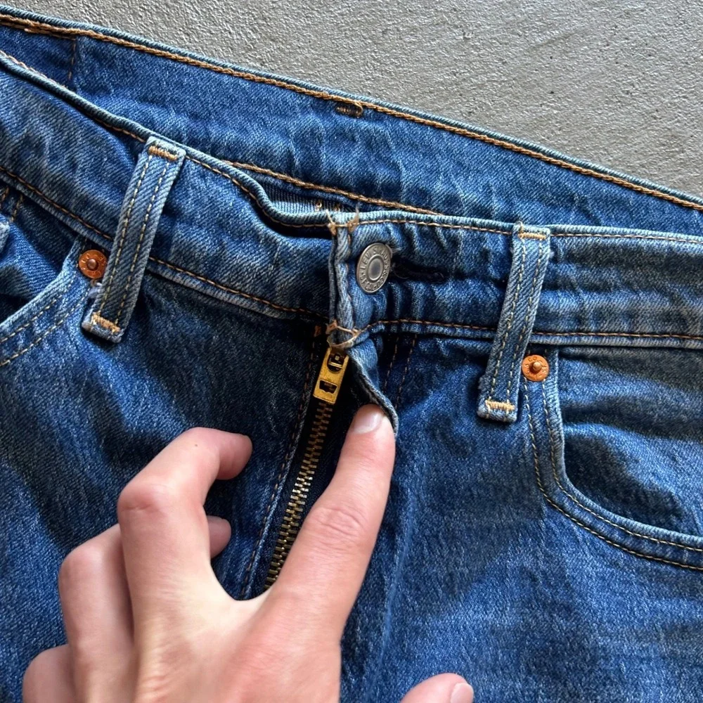 Levis 511 Jeans Mens 34x34 Blue Medium Wash Denim‎ Slim Fit Pants
